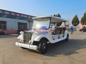 Nuevo coche eléctrico clásico de lujo, coche retro vintage, vehículo eléctrico de turismo para parques y parques de atracciones, autobús de transporte. - Product Image 6
