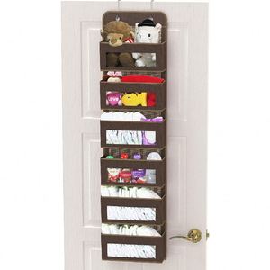 Fabric Over the Door Hanging Wall Organizer 6 Pockets Hanging Closet Storage for Toys Closet Kitchen Nursery Bathroom - Product Image 1