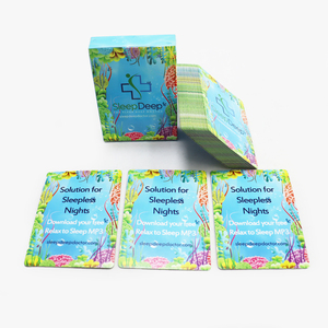 Impression d'usine Jeux de cartes de solution de problème sans sommeil personnalisés de haute qualité Relax to Sleep Music Card Set pour adulte - Product Image 4