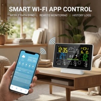Estación Meteorológica Inteligente WiFi 5065WIFI con Compatibilidad con la Aplicación Tuya, Monitoreo Remoto de Temperatura y Humedad, Pronóstico para Uso Doméstico