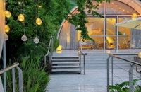 Tente Dôme de Glamping de Luxe pour Hôtel-Resort, Tente Cocon en Toile à Armature Droite pour 4-5 Personnes, Type Safari, Quatre Saisons