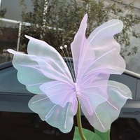 Fleur en fil de soie Papillon 50cm pour décoration de mariage, maison, festival et accessoires de photographie