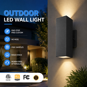 Luz de pared de aluminio IP65 para exteriores moderna cuadrada 5CCT 2700K-5000K lámparas LED Uso de jardín con montaje en pared - Product Image 1
