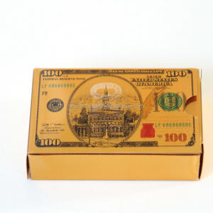 थोक कस्टम लोगो डिजाइन मुद्रण अमेरिकी पर्यटक स्मारिका उच्च गुणवत्ता वाला स्वर्ण डॉलर खेल कार्ड - Product Image 3