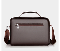 Bolso bandolera de piel sintética con logotipo personalizado para hombre, Bolso tipo mensajero, Bolso tipo bandolera para trabajar al aire libre