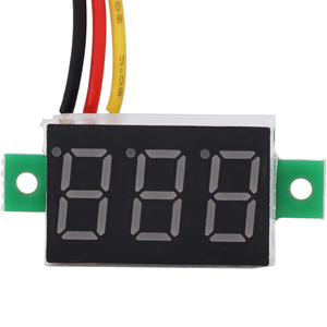 3 dây calibratable DC 0-30V Mini Vôn kế 0.36 ''led Pin màn hình cho xe/xe máy/gắn kết kỹ thuật số điện áp Tester - Product Image 3