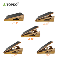 TOPKO Planche d'étirement des mollets inclinable réglable en bois de haute qualité pour l'exercice physique