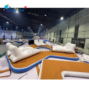 Phổ biến giải trí <span class=keywords><strong>Inflatable</strong></span> nổi nền tảng bơi nước đảo máy bay phản lực trượt tuyết Dock Mat dwf chất liệu cho bán cho thuê - Product Image 1