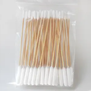 Atacado Eco Friendly 6 Polegada Qtips Long Big Head Cotton Buds Limpeza Pet Dogs Orelha Bamboo Sticks Cotonetes