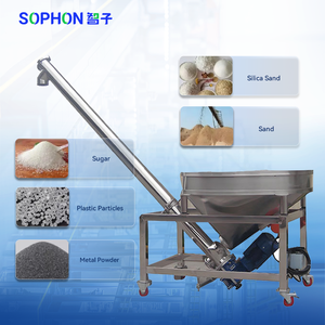 SOPHON kimya mühendisliği plastik parçacık eğim burgu vida besleyici makinesi dikey toz pelet otomatik vidalı konveyör - Product Image 5