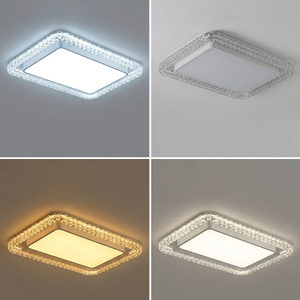 <span class=keywords><strong>Plafoniera</strong></span> <span class=keywords><strong>LED</strong></span> Premium con Bordo in Cristallo Geometrico, Lampada da <span class=keywords><strong>Soffitto</strong></span> Grande 1100mm per Illuminazione di Hotel, Lobby e Uffici - Product Image 3