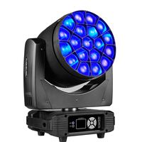 19 projecteurs LED Wash Zoom à tête mobile 15W Bee Eye Pixel pour événements, scènes, mariages, bars et discothèques