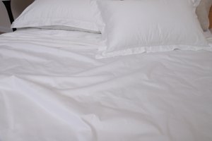 Hotel Bedding <strong>Set</strong> Luxury Duvet Cover Flat <strong>Sheet</strong> <strong>Pillowcase</strong> <strong>Set</strong> for Hotel 100% Cotton 300TC White Satin Stripes Bedding <strong>Sheets</strong> - Product Image 5
