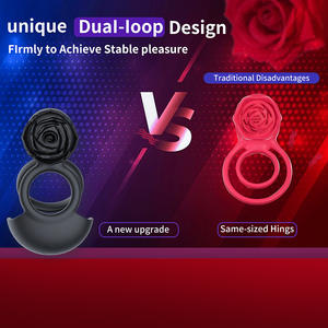 Yeni gül horoz halka vibratör prostat klitoral stimülasyon vibratör gecikme boşalma erkekler çiftler için seks oyuncakları - Product Image 6