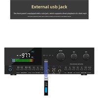 Amplificateur de puissance professionnel USB multi-canaux haute puissance pour karaoké, avec effet anti-sifflement pour la maison