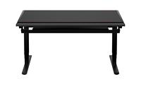Bureau de jeu moderne réglable pour PC Mobilier de bureau en fer noir pliable pour l'école à la maison Tableau en acrylique Table à pieds convertibles