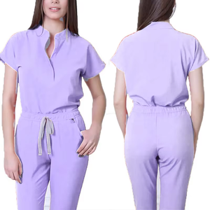 <span class=keywords><strong>Scrub</strong></span> medico all'ingrosso grigio anatomico manica corta da donna set di <span class=keywords><strong>Scrub</strong></span> medico della clinica odontoiatrica medici vestiti chirurgici - Product Image 6