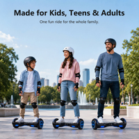 Hoverboard intelligent pour adultes de 6,5 pouces avec poignée portable, moteur double 160W, vitesse de 12 km/h, trottinette électrique à deux roues pour enfants
