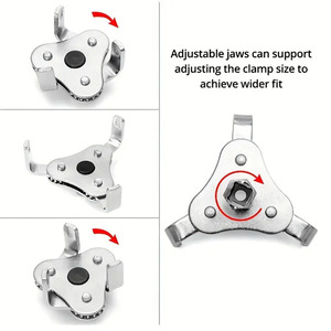 Set Kunci Filter Oli Universal 3-Jaw yang Dapat Disesuaikan, dari 2-1/2 Inci hingga 4.5 Inci, untuk Melepas/Pembongkaran - Product Image 4