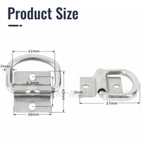 Anneau en D en acier inoxydable 304 de haute qualité, poli et lisse, pour la soudure, livré en sachet pour cordes d'animaux de compagnie