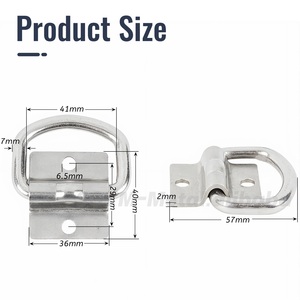 Anneau en D en acier inoxydable 304 de haute qualité, poli et lisse, pour la soudure, livré en sachet pour cordes d'animaux de compagnie - Product Image 2