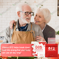 WELLBODY OEM Bandes Orales Énergétiques à Dissolution Rapide, Complément Énergétique Vitamines B6 et B12, Sans Sucre, Bandes Orales Instantanées en Film Énergétique