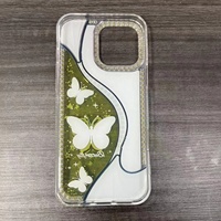 Coque de téléphone en TPU scintillante effet diamant pour iPhone 17 16 15 14 13 12 11 et Samsung A03Core A04E A12 A15, avec motif papillon décoratif
