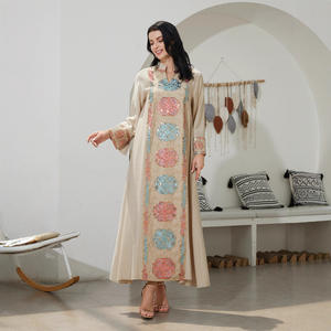 Vestido Informal Musulmán de Oriente Medio, con Lentejuelas, Holgado, Largo, para Mujer, Estilo Dubái - Product Image 3