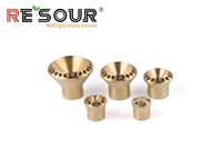 Distributeur de liquide réfrigérant multi-trous RESOUR en laiton forgé pour système CVC, entrée 16 mm, sortie 6,35 mm LD