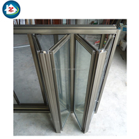 Fenêtres pliantes en aluminium de haute performance, sur mesure, isolantes thermiquement, imperméables, pour bâtiments commerciaux et villas