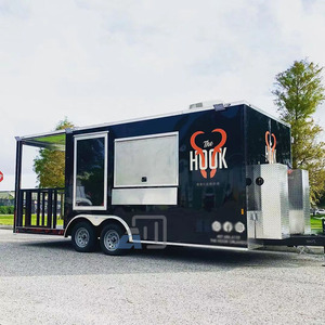 รถขายอาหารเคลื่อนที่ราคาโรงงานจีน ปี 2024 รถพ่วงขายอาหารริมทางแบบใหม่ พร้อมระเบียง บาร์บีคิว และเตารมควัน - Product Image 3