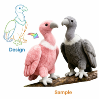 Peluche personnalisée mignonne en forme de vautour, jouet en peluche doux, cadeau Kawaii pour la Saint-Valentin, décoration de chambre, vente en gros, OEM, ODM personnalisés