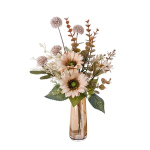ช่อดอกทานตะวันประดิษฐ์ CallaFloral ทำจากผ้าพลาสติกถัก สำหรับตกแต่งบ้าน งานแต่งงาน ของตกแต่งผนัง รุ่น CF01444 - Product Image 5