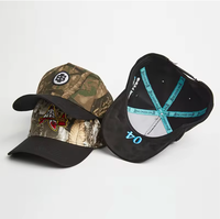 Casquettes de baseball personnalisées en gros, 5 panneaux, coton Oxford Dobby, camouflage léopard et broderie à la main à pois, unisexe, adulte, décontractées, Gorras