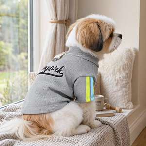PETCIRCLE Ropa para Mascotas para Primavera y Otoño, Perros Pequeños, Cachorros, Linda, Sencilla, Versátil, Mangas a Rayas, Estilo Nueva York - Product Image 3