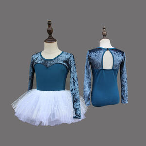 Vestidos de <span class=keywords><strong>Ballet</strong></span> de Terciopelo y Algodón de Manga Larga para Niñas, Otoño Invierno, <span class=keywords><strong>Ropa</strong></span> Cálida para Práctica y Presentación de Danza para Bebés y Niños Pequeños - Product Image 3