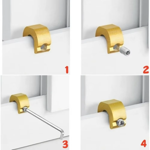 Cerradura de seguridad para ventana, dispositivo de protección infantil para ventana de aluminio con mosquitera, bloqueo para ventana corredera de apertura exterior, cerradura de empuje y tracción - Product Image 3