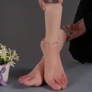 Реалистичная силиконовая искусственная нога Модель молодой девушки для Хэллоуина Маскировка ювелирных изделий дисплей