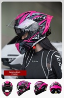 Nouveau casque de moto intégral Kaizehui certifié DOT, coque en ABS, modèle 002, visière auto-teintée pour hommes et femmes, toutes saisons