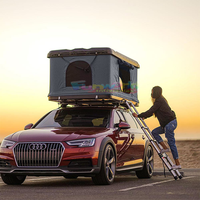 Tente de toit de voiture Pop Up tente de toit de voiture à coque dure Dachzelt Auto Hartschale 2-3 personnes tente de toit de Camping en aluminium