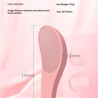 Outil de pédicure pour éliminer les peaux mortes et les callosités des talons des femmes, avec brosse abrasive à grain fin, lime à pieds en verre nano pour usage domestique