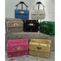 Luxury Glitter Square Box Women's Handbag Shiny Rhinestone Diamond