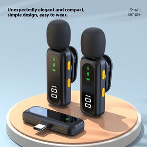 Kit de micrófono Lavalier tipo C inalámbrico antirruido profesional recargable Rango de 30m para <span class=keywords><strong>TikTok</strong></span> YouTube-Fabricante de China - Product Image 2