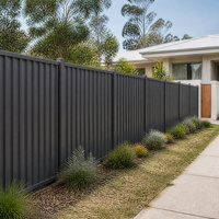 Clôture de jardin latérale pour villa en Australie, panneaux ondulés en acier galvanisé pour l'intimité, écran de délimitation extérieur