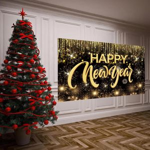 <span class=keywords><strong>Feliz</strong></span> <span class=keywords><strong>Año</strong></span> Nuevo: Letrero Colgante Extra Grande de Tela con Diseño de Fuegos Artificiales para Decoración de Fiestas de <span class=keywords><strong>Año</strong></span> Nuevo - Product Image 3