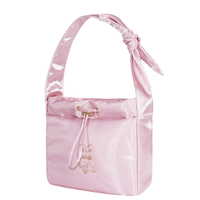 Sac seau rose tendance avec cordon de serrage, sac à bandoulière souple et brillant pour femme, sac fourre-tout mignon et décontracté pour les trajets quotidiens et les rendez-vous