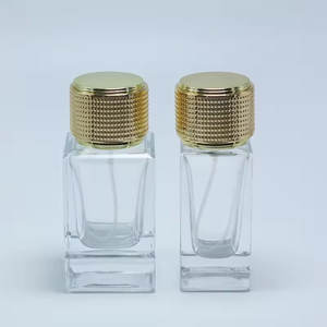New Arrival Polish Perfume Spray Bottle <b>Empty</b> square 30ml 50ml Glass Perfume Bottle 100ml with Metal Label and <b>Box</b> - Product Image 4