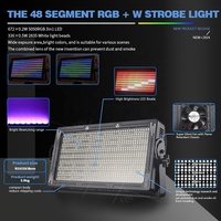 Vente en gros d'usine, lumière stroboscopique murale à 48 segments RGBW, 1008 LED, DMX, disco luces pour DJ, bar, scène, lumière stroboscopique LED 250W