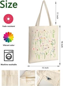 Túi Tote Vải Cotton Hữu Cơ In Logo Nhiều Màu Tùy Chỉnh Có Tay Cầm - Product Image 4