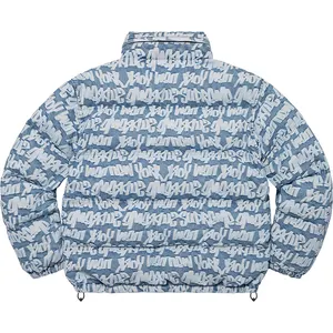 DiZNEW 디자이너 퍼프 패딩 코트 Oem 로고 대형 자카드 남성 다운 버블 겨울 맞춤 호흡기 자켓